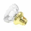 Prime-Line Mortise Style Fluted Glass Door Knobs, Features 2 In. Outside Diameter Knobs, Brass 1 Set E 28316